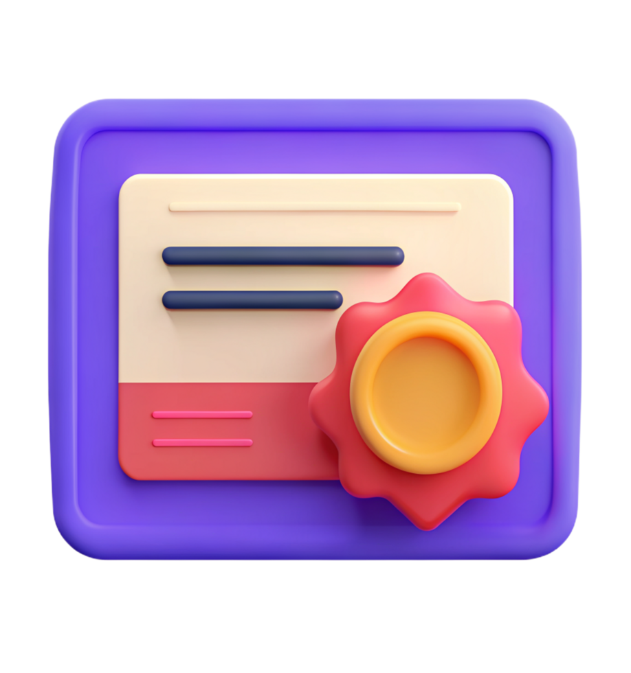 Education Certificate 3d Design png