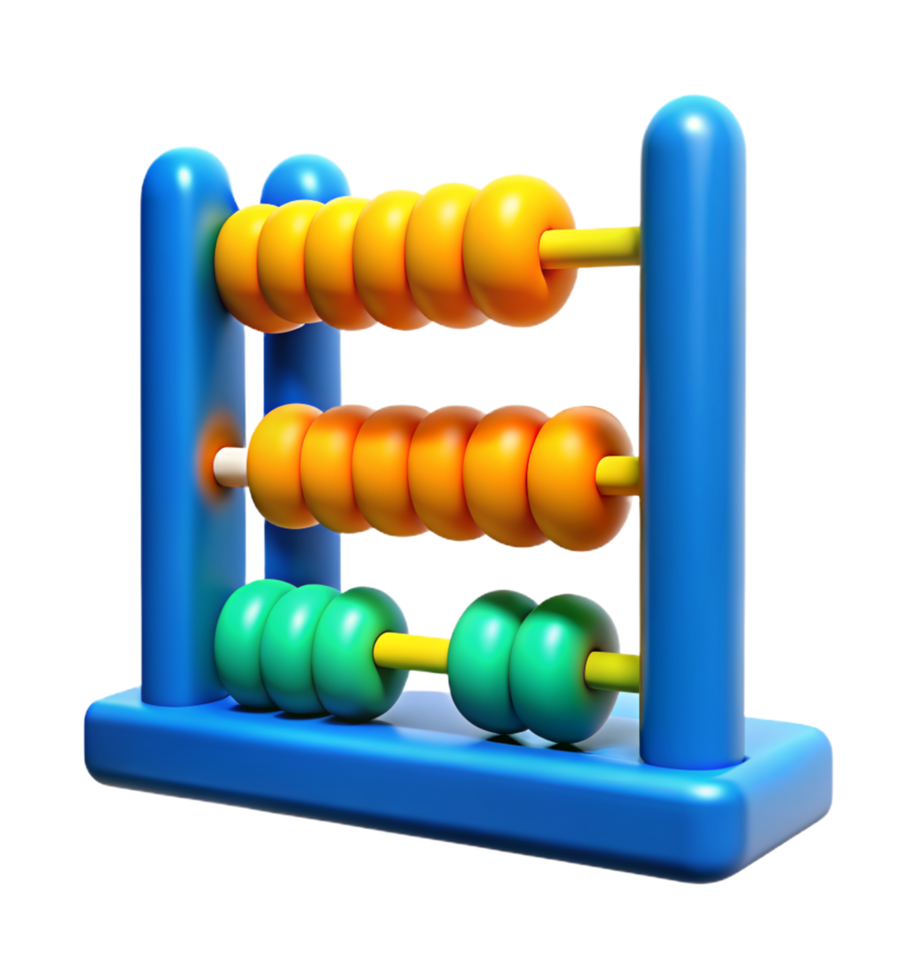 Abacus Math 3d Graphic png
