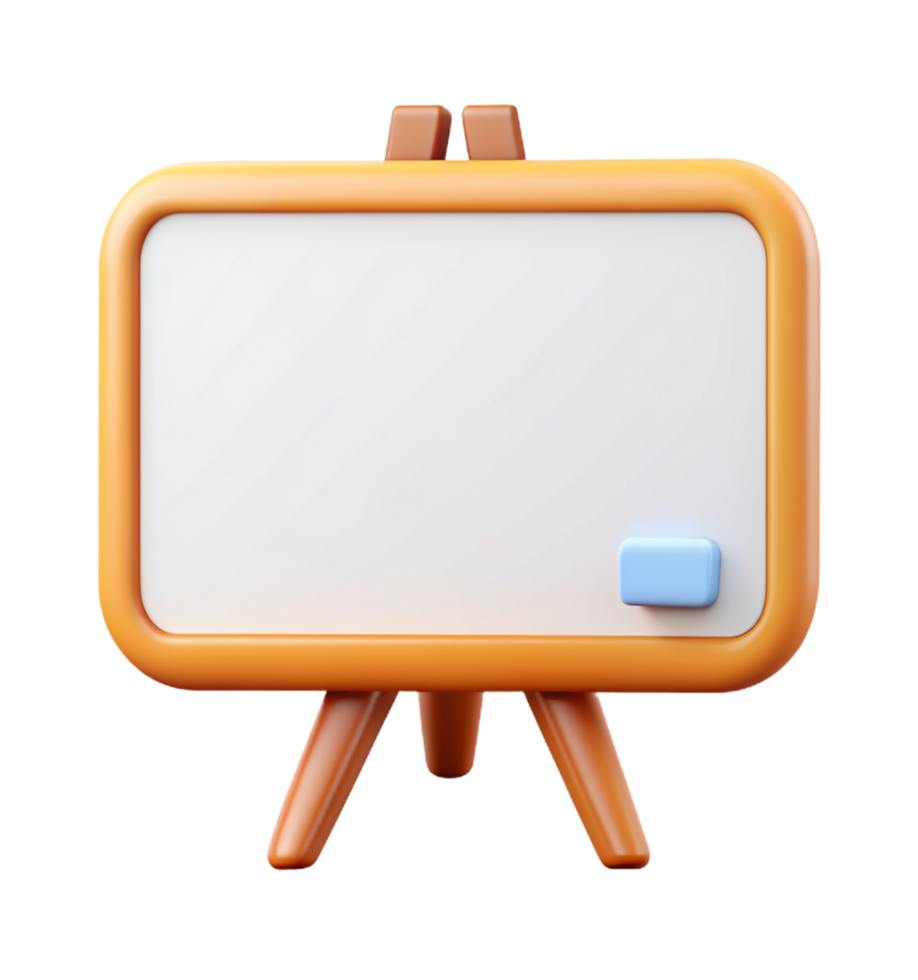 Whiteboard Object 3d Illustration png
