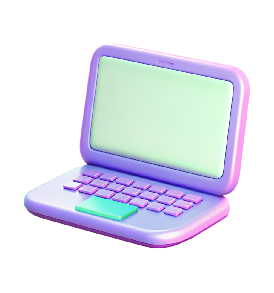 Laptop Device 3d Object png
