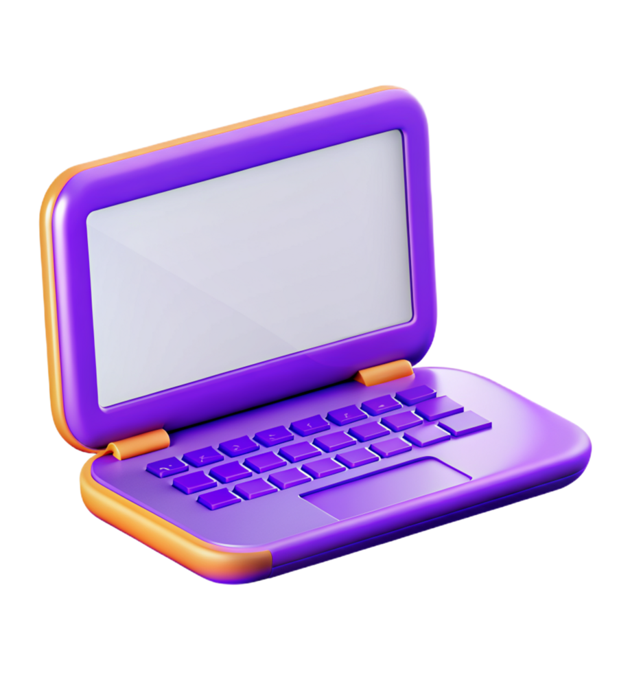 Laptop Device 3d Illustration png