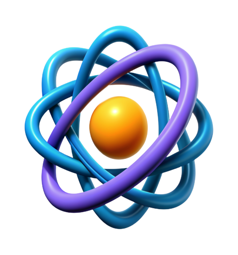 Atom Molecule 3d Icon png
