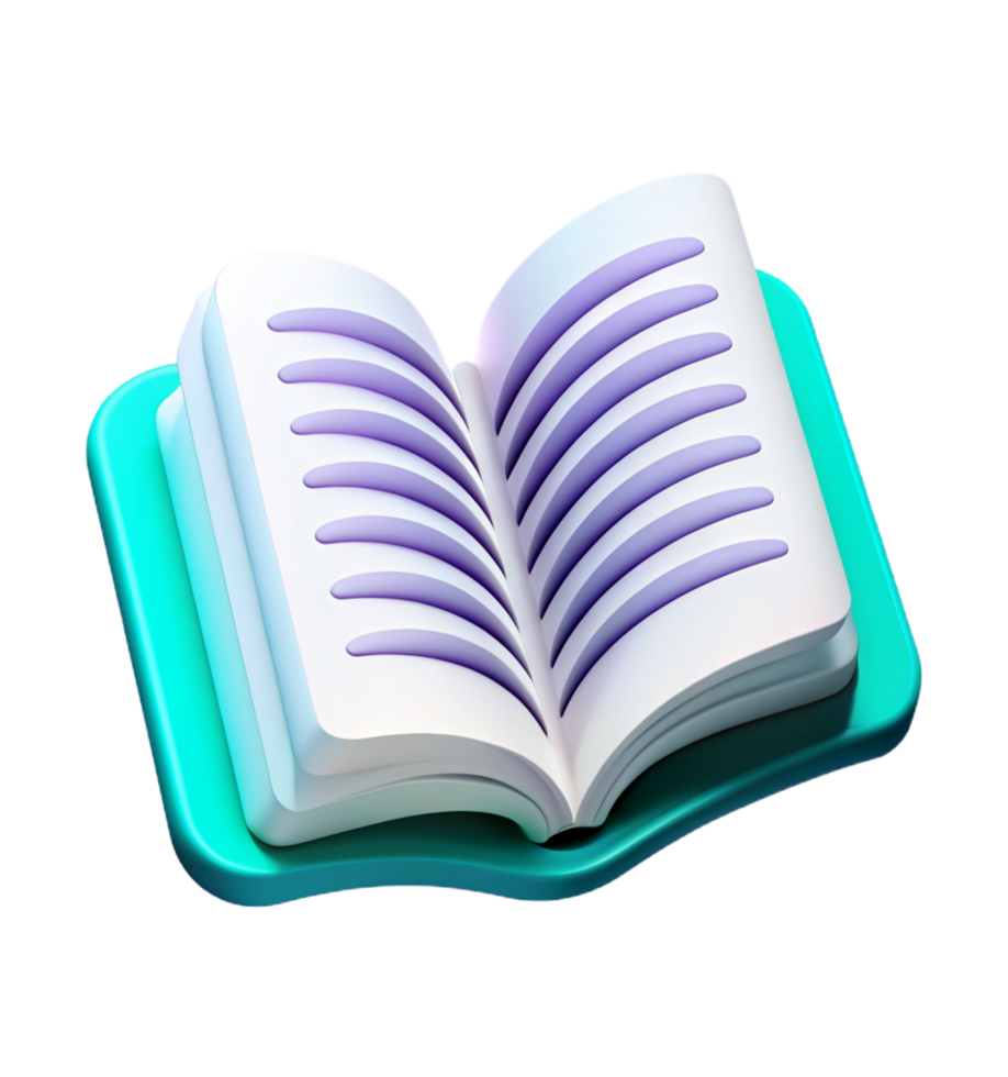 Opened Book 3d Icon png