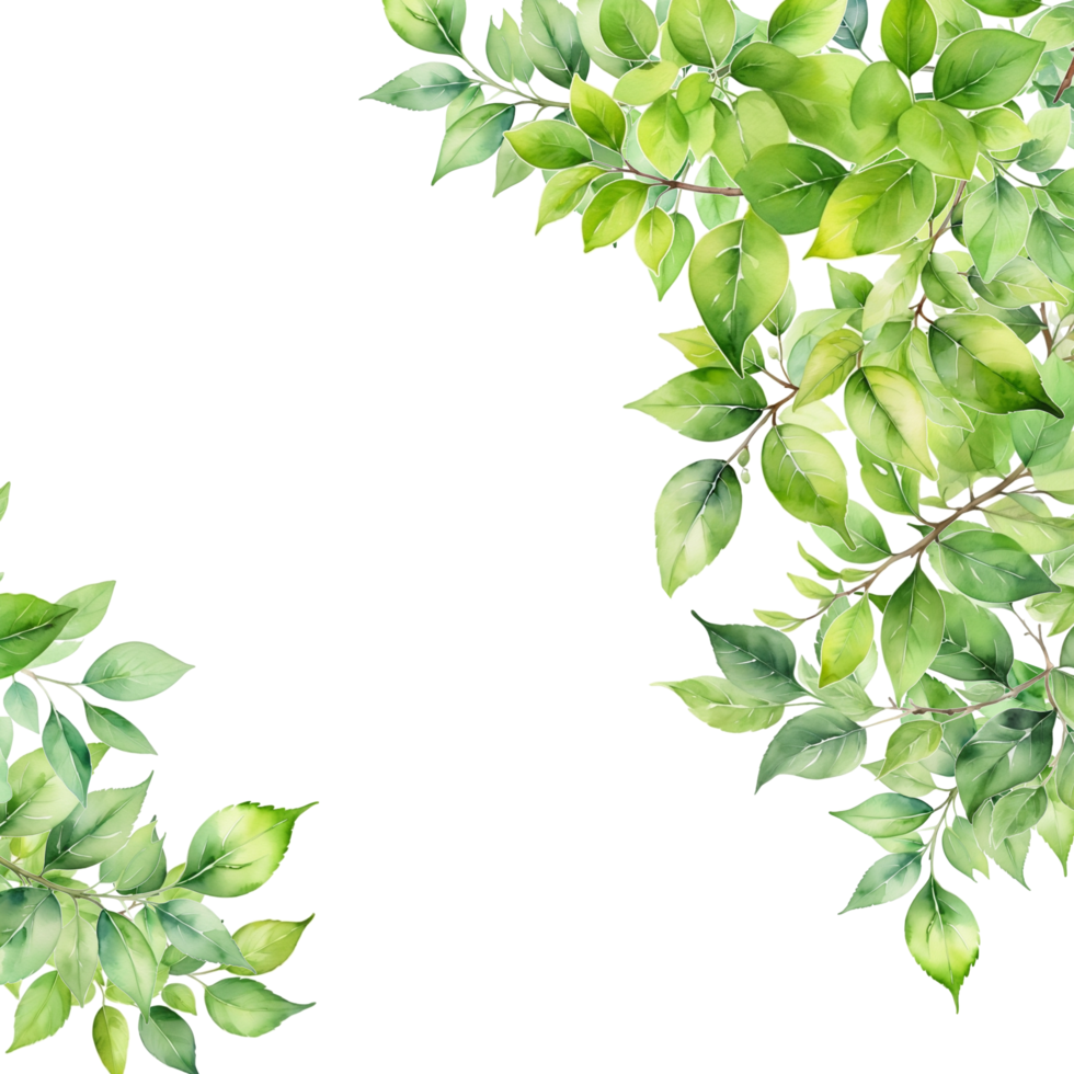 Botanical frame background, foliage border decoration png