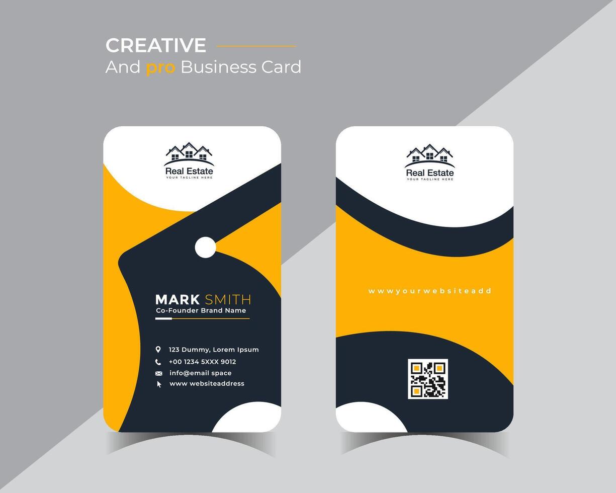 corporate business card template design, creative and clean business card . vector