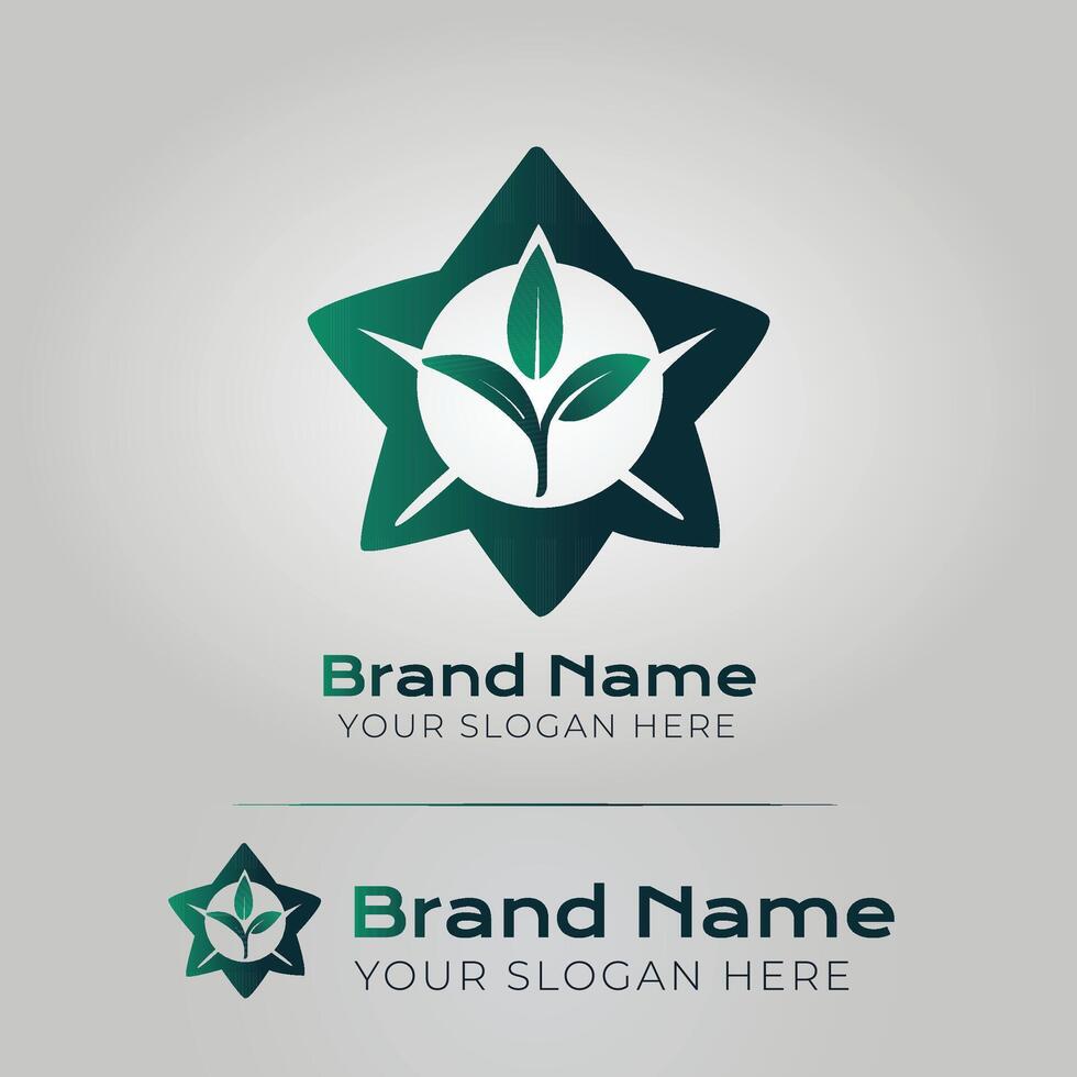 Organic logo design template . The Story Behind Your Unique Bud Logo Design vector