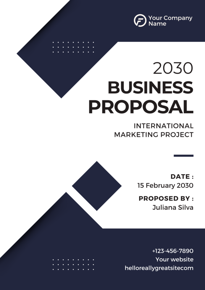 Modern Business and Marketing Proposal flyer design template png
