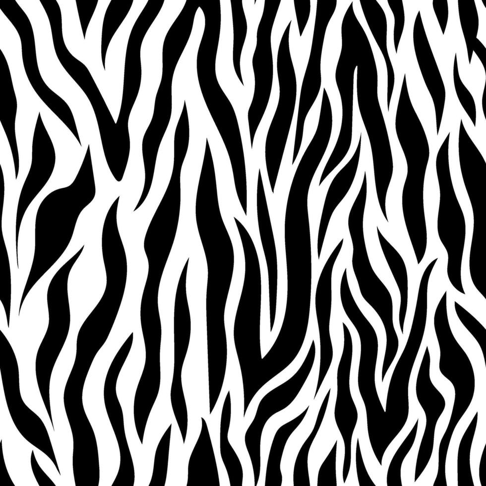 Tiger skin seamless pattern. Animal fur print. Repeating stripes motif. Wildlife, natural camouflage texture. Great for textile, fabric, wallpaper, wrapping, scrapbook and packaging vector