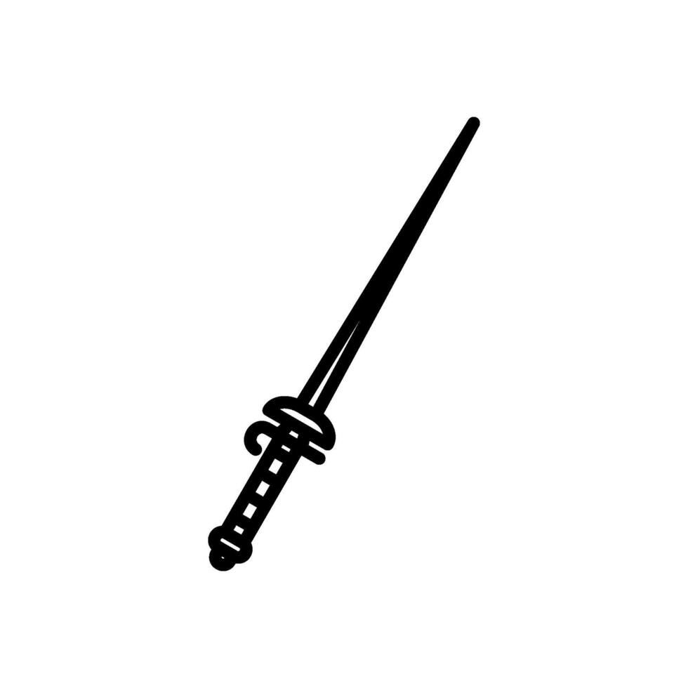 fencing sword, line icon, isolated background vector