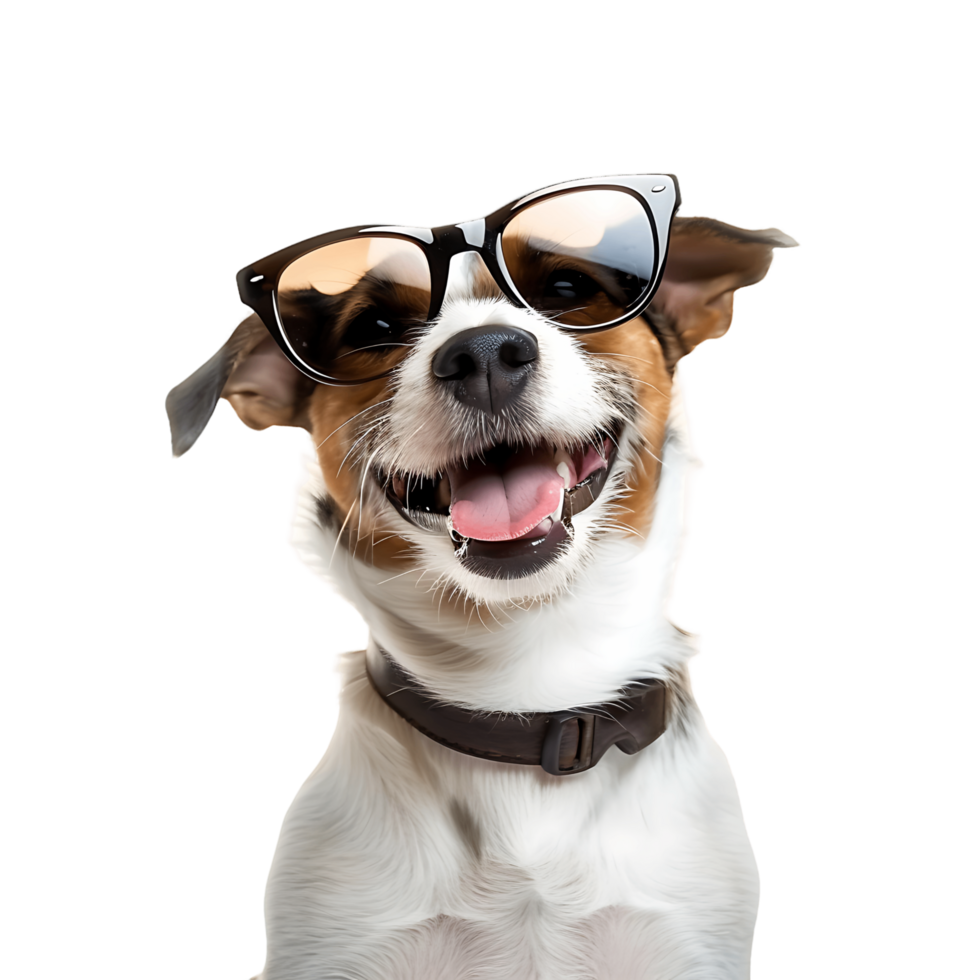 Sunglasses-Wearing Puppy Dog on Transparent Background png