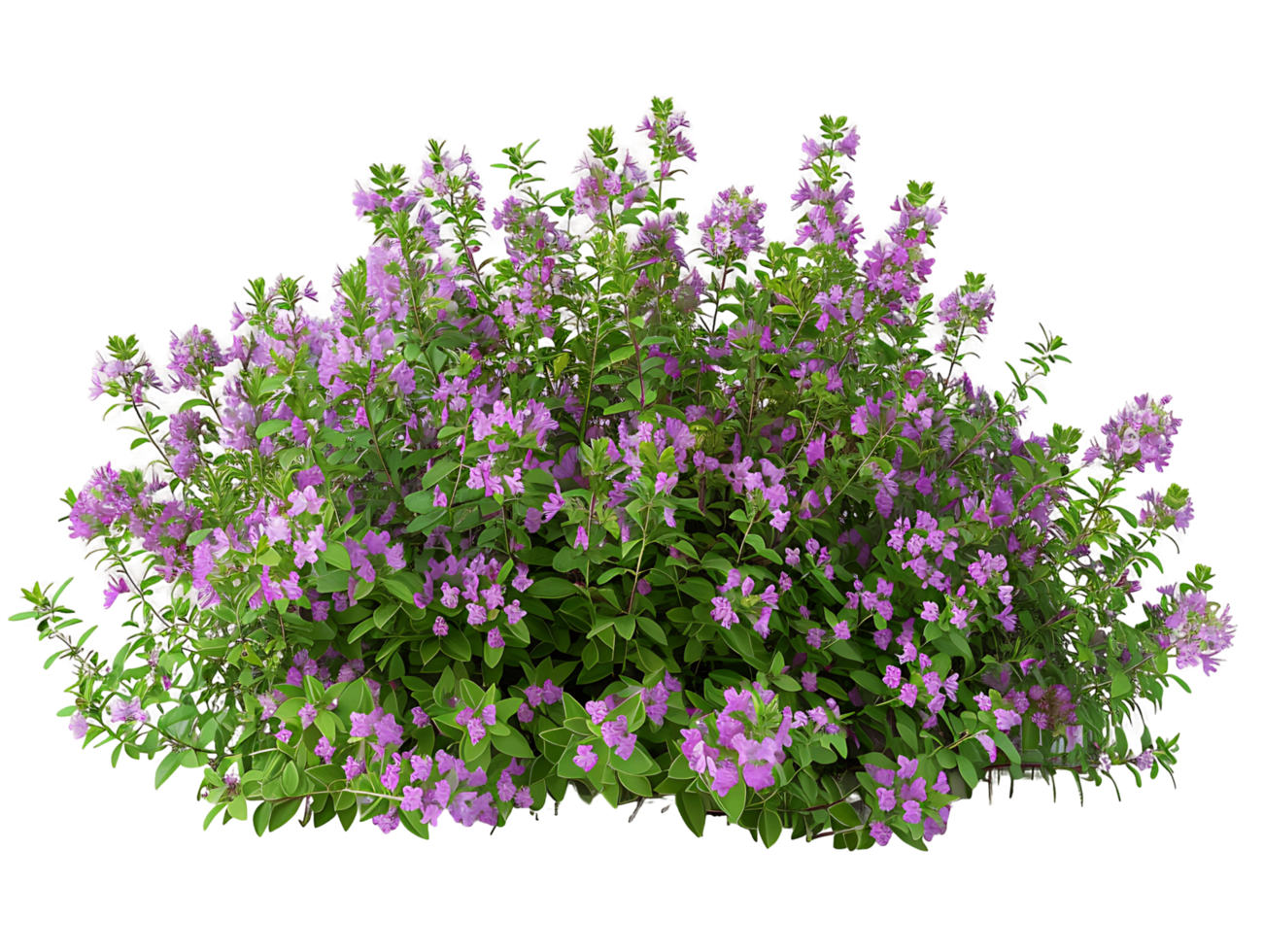 Thymus Serpyllum Bush Isolated on Transparent Background png