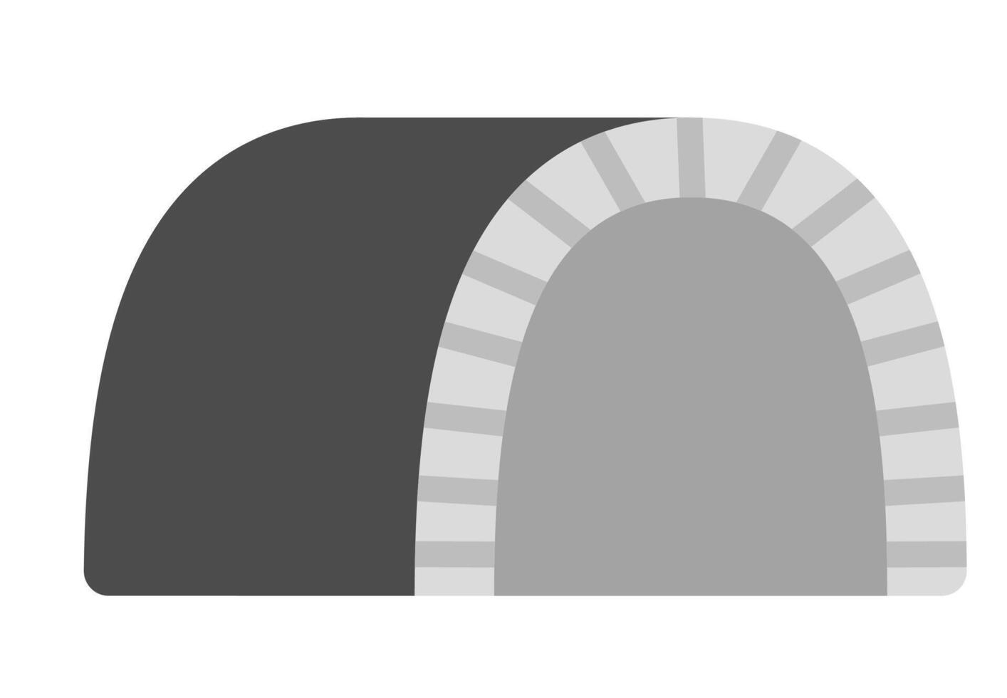 tunnel icon. Railway or highway gate sign. Railroad tube passage clipart isolated on white background vector