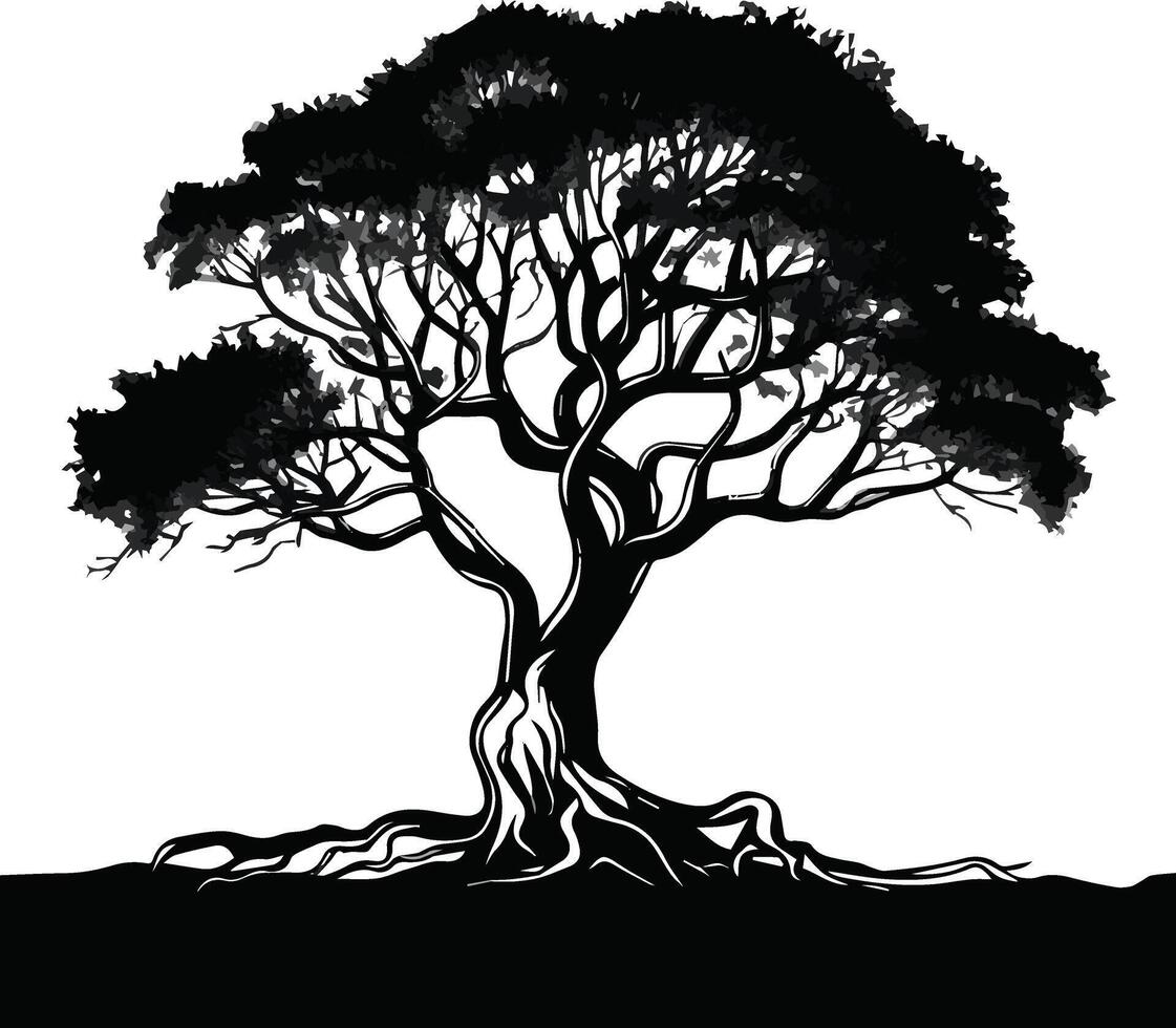Tree silhouette art design vector