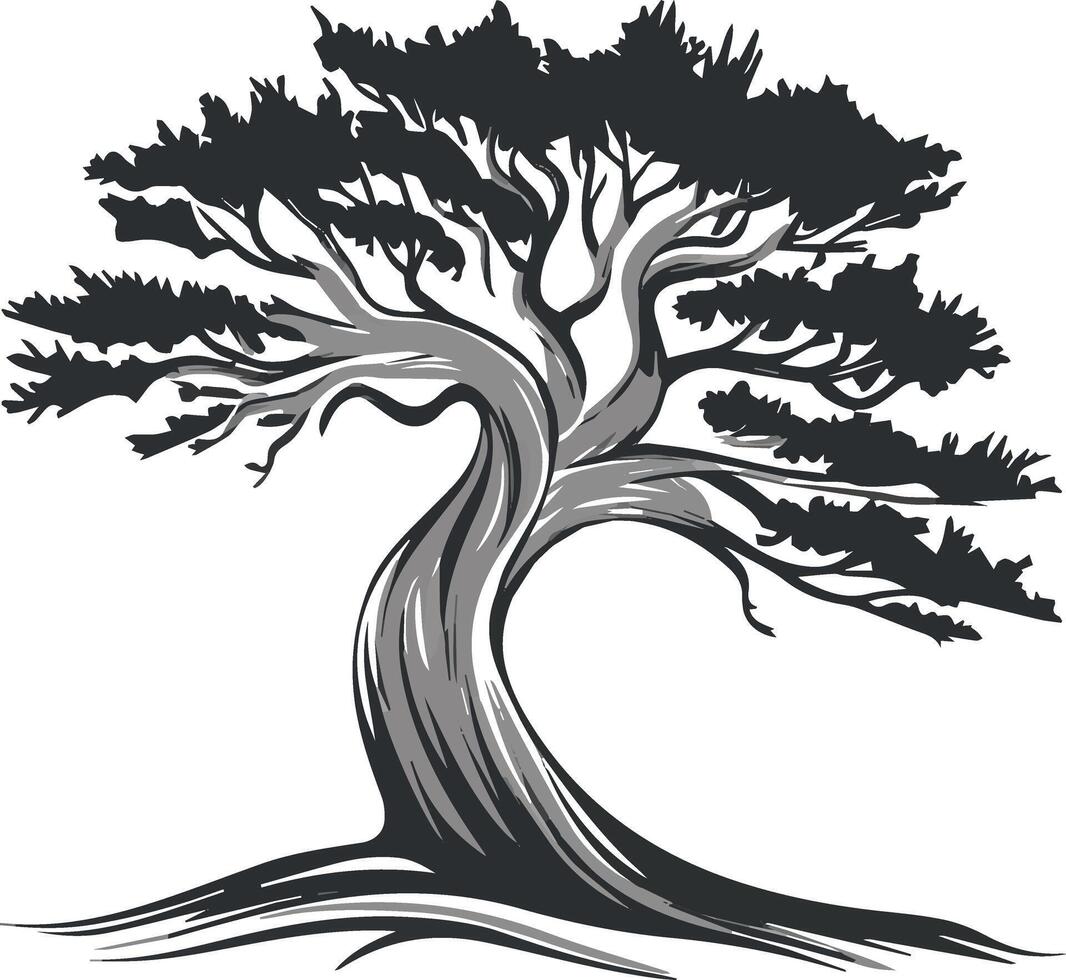 Tree silhouette art design vector