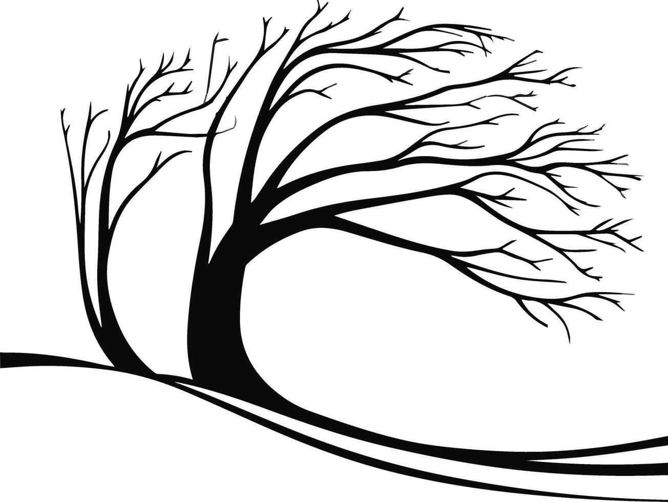 Tree silhouette art design vector