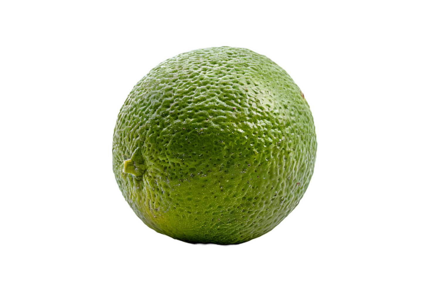 A green lemon on transparent background png
