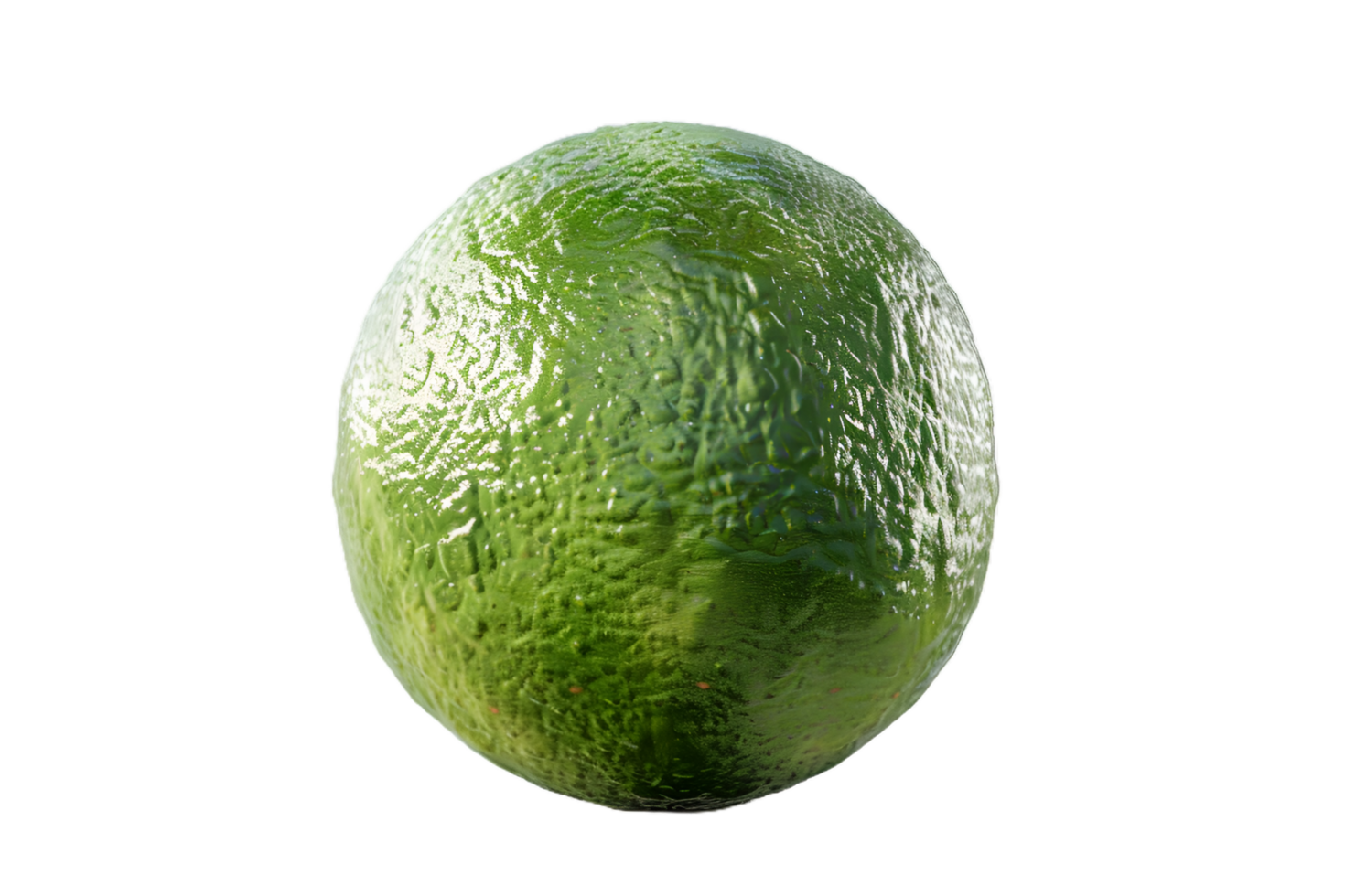A green lemon on transparent background png