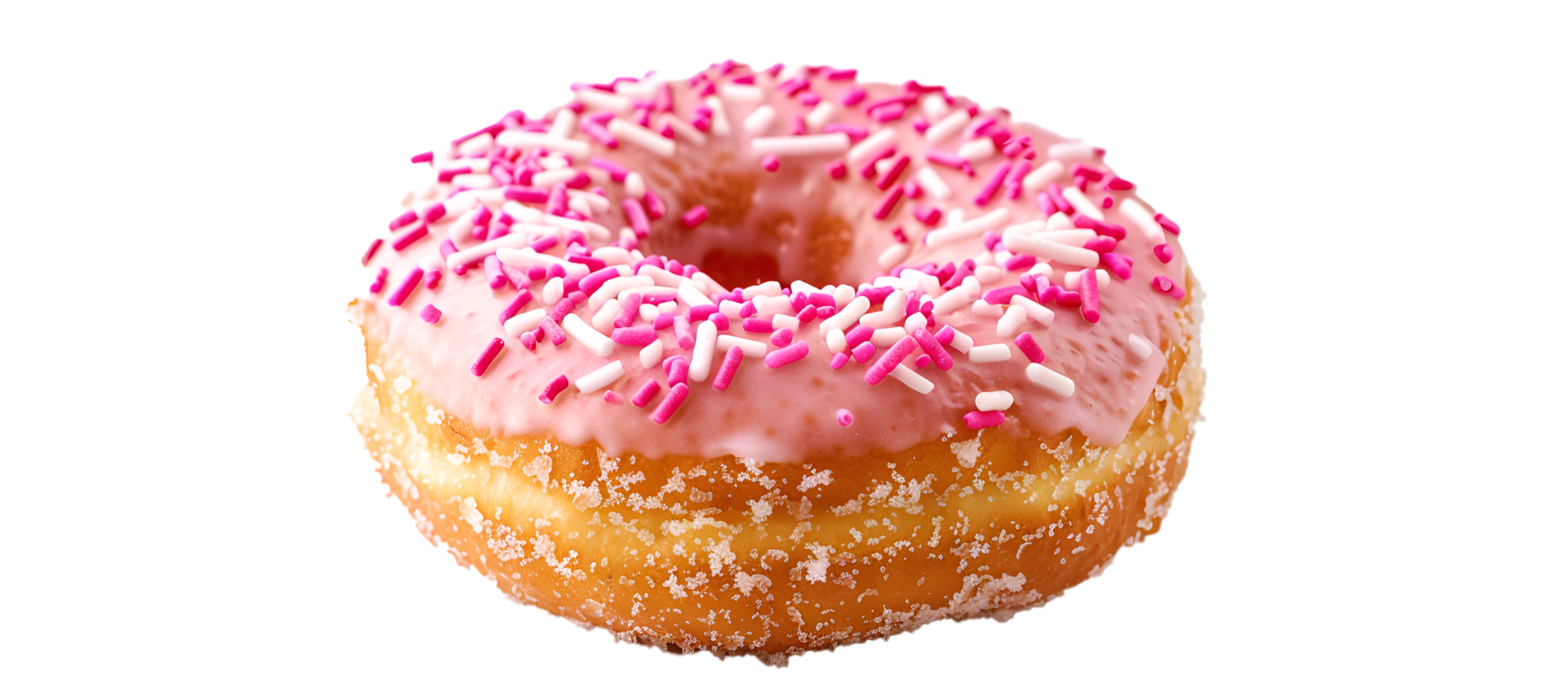 strawberry donut isolated on transparant background png