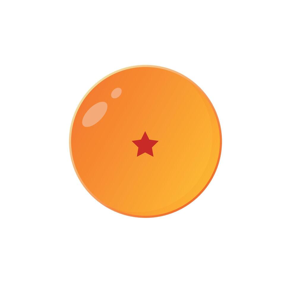 One star dragon ball vector