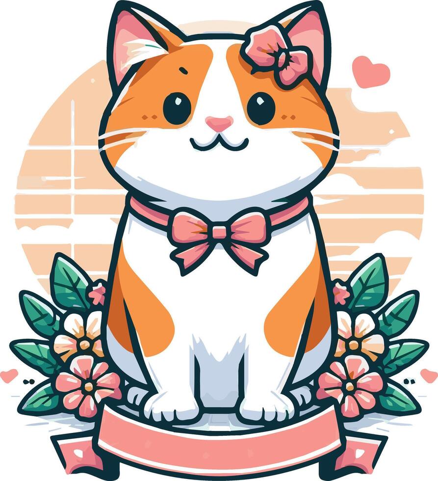Cat Day Event Art Illustration vector