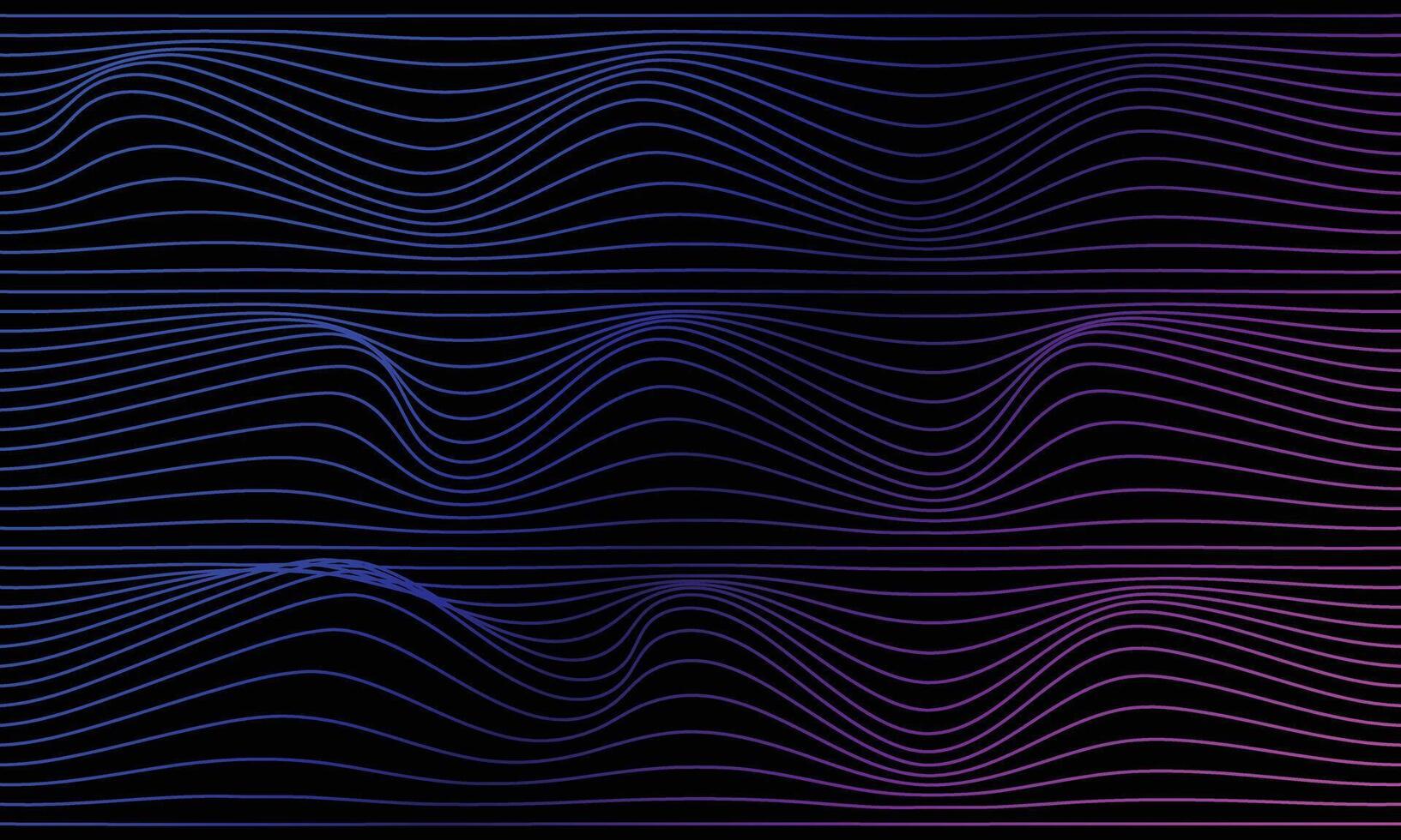 Wave of the many colored lines. Abstract wavy stripes on a white background isolated. Creative line art. vector