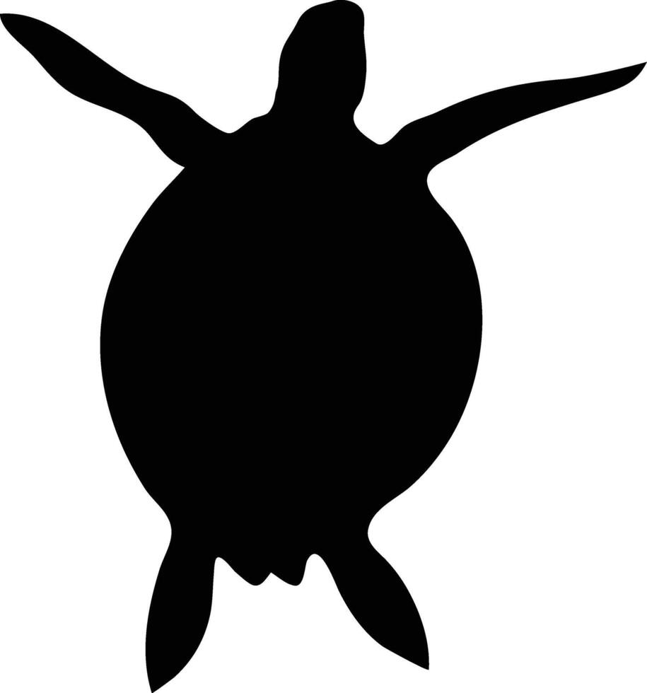 Turtle silhouette for graphic design and illustration vector