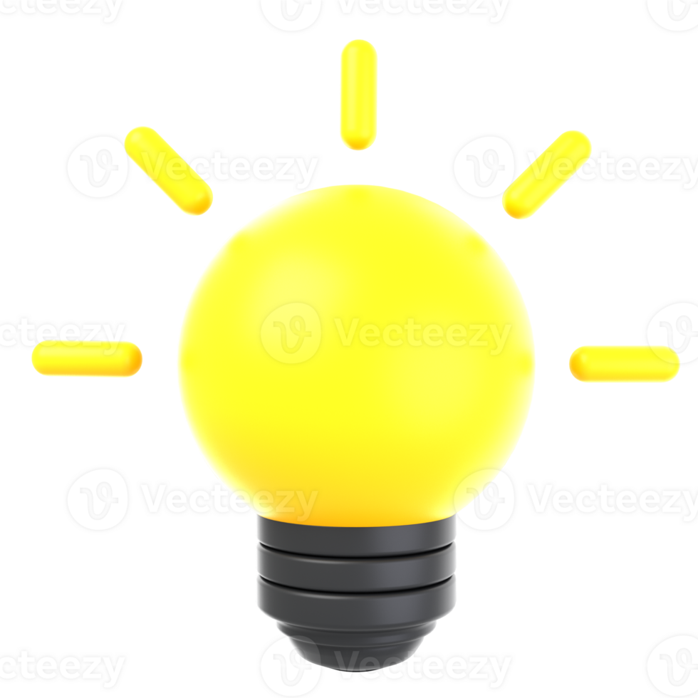 Innovation and Business 3D icon concept. 3d illustration of Creative Idea png