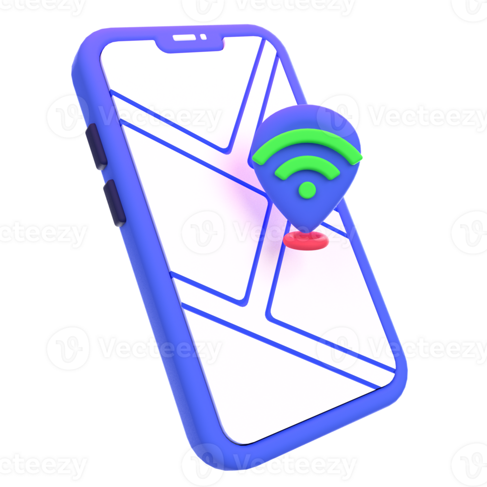 Web Optimization 3D icon concept. 3d illustration of wifi location png