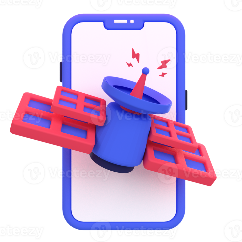 Web Optimization 3D icon concept. 3d illustration of mobile internet connection png