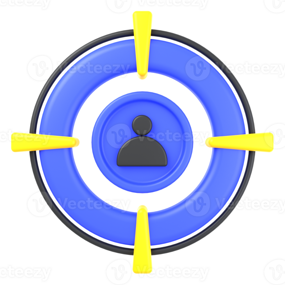 Innovation and Business 3D icon concept. 3d illustration of Target Audience png
