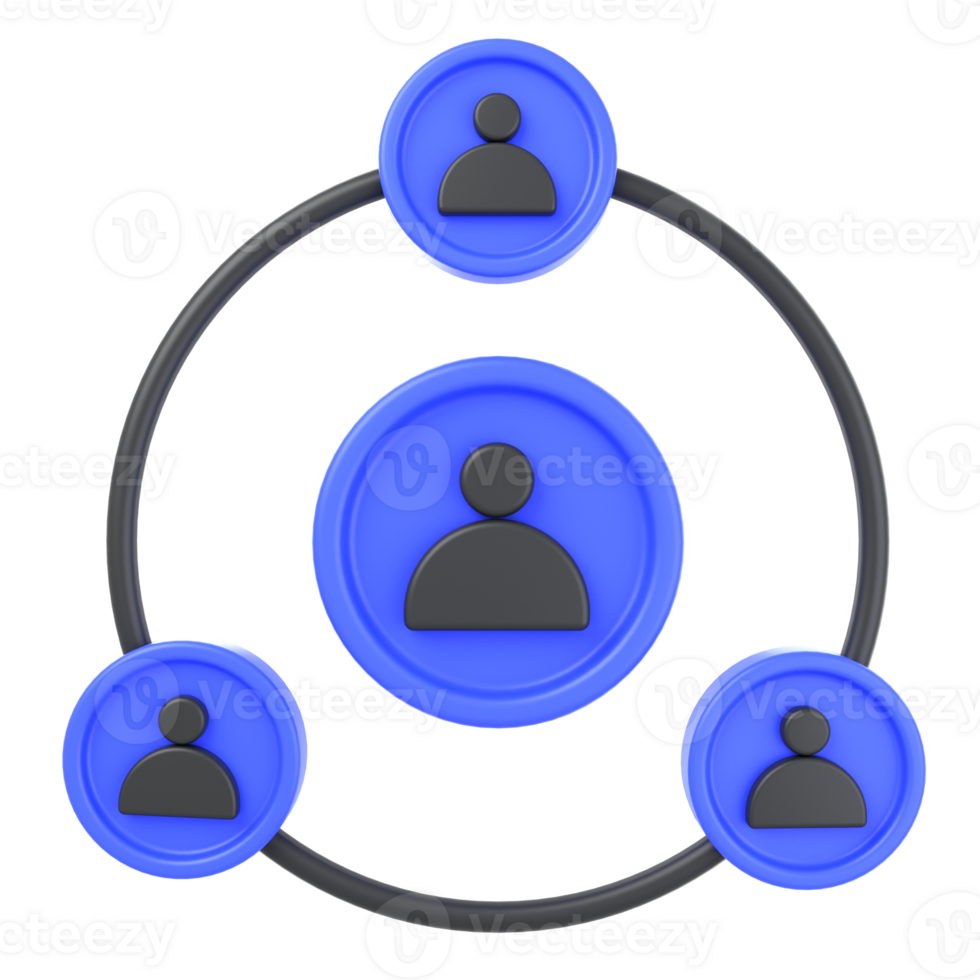 Innovation and Business 3D icon concept. 3d illustration of Business Networking png