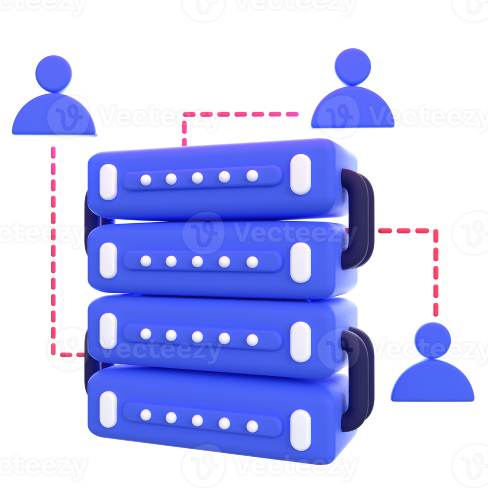 Web Optimization 3D icon concept. 3d illustration of server connection sharing png