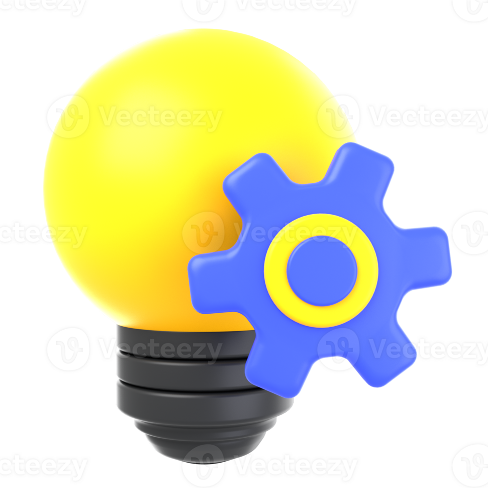 Innovation and Business 3D icon concept. 3d illustration of Idea Setting png