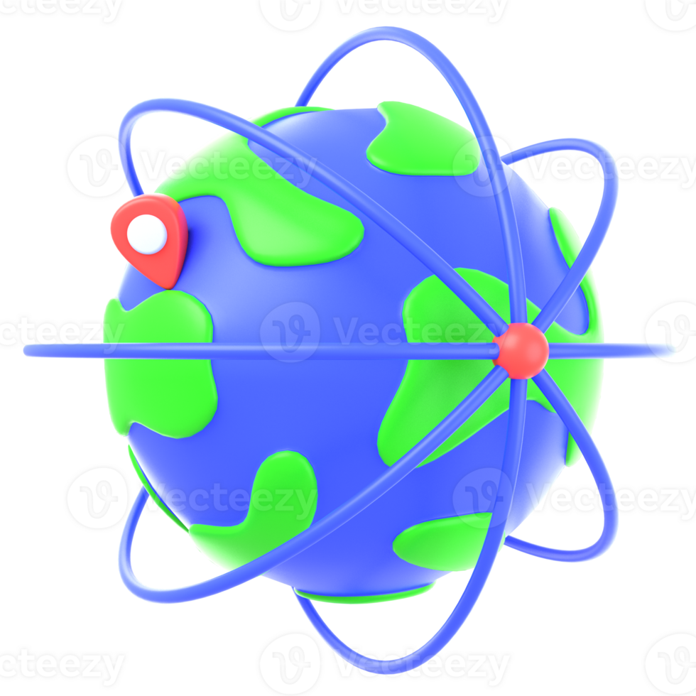 Innovation and Business 3D icon concept. 3d illustration of Global Expansion png