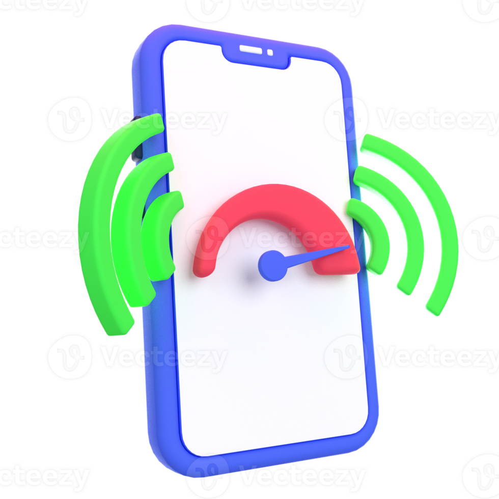 Web Optimization 3D icon concept. 3d illustration of mobile speed test png