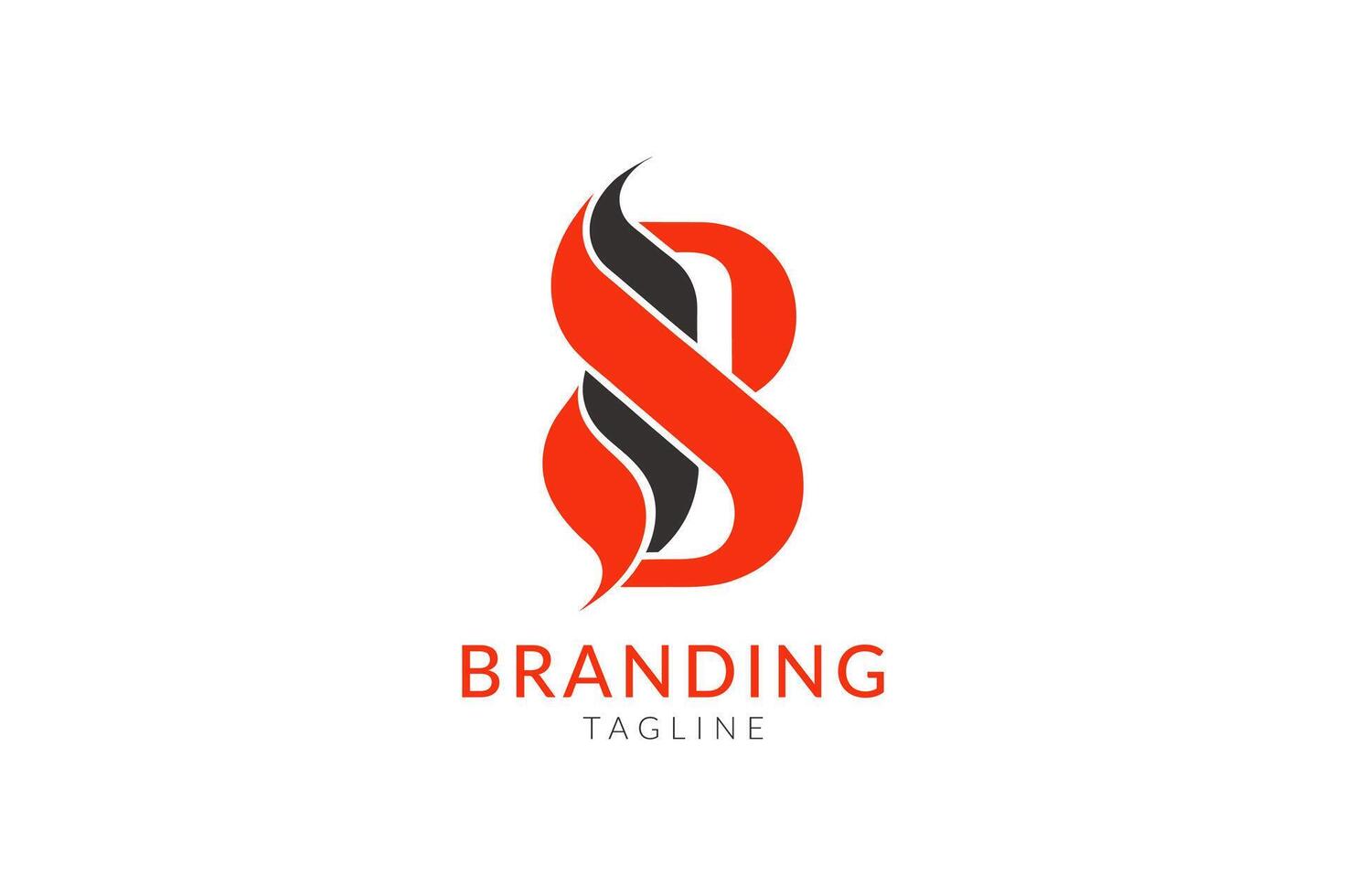 SB abstract letter logo design vector