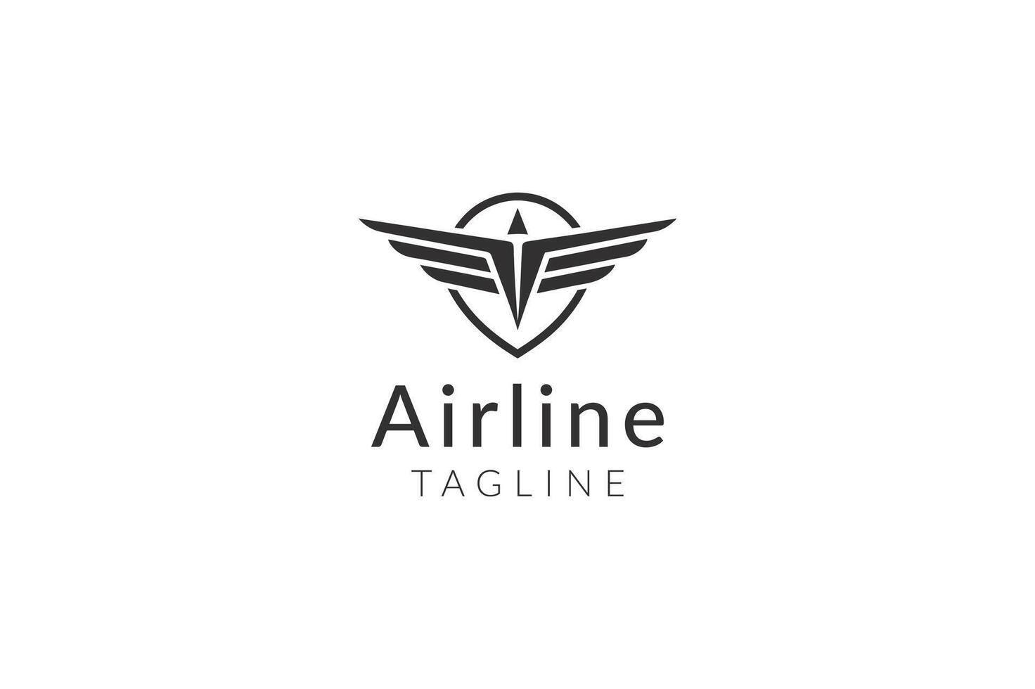 Airline abstract modern logo vector