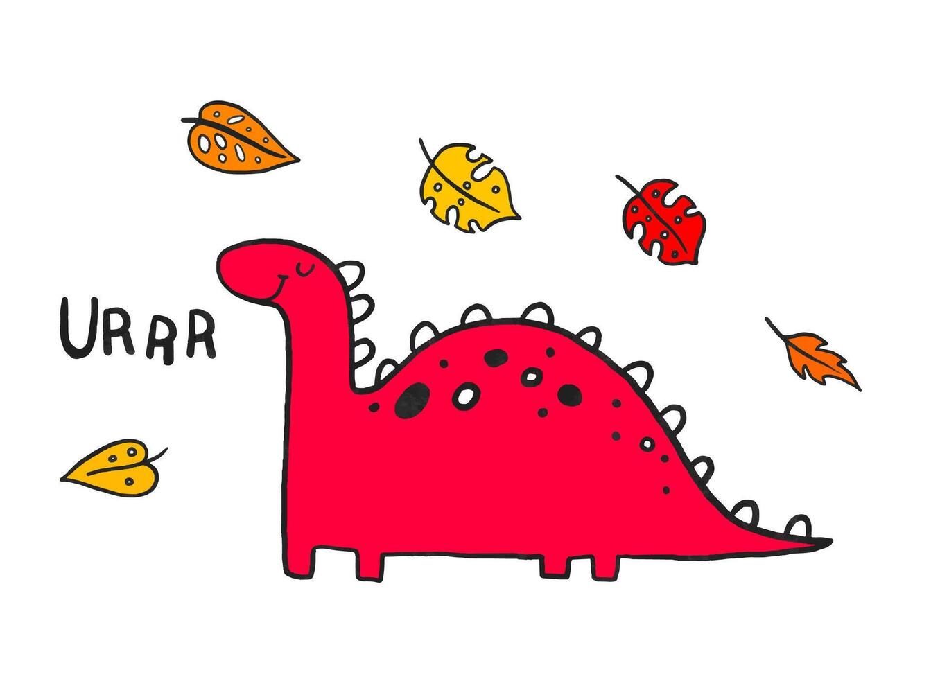 dino monster illustration. Dinosaur vector