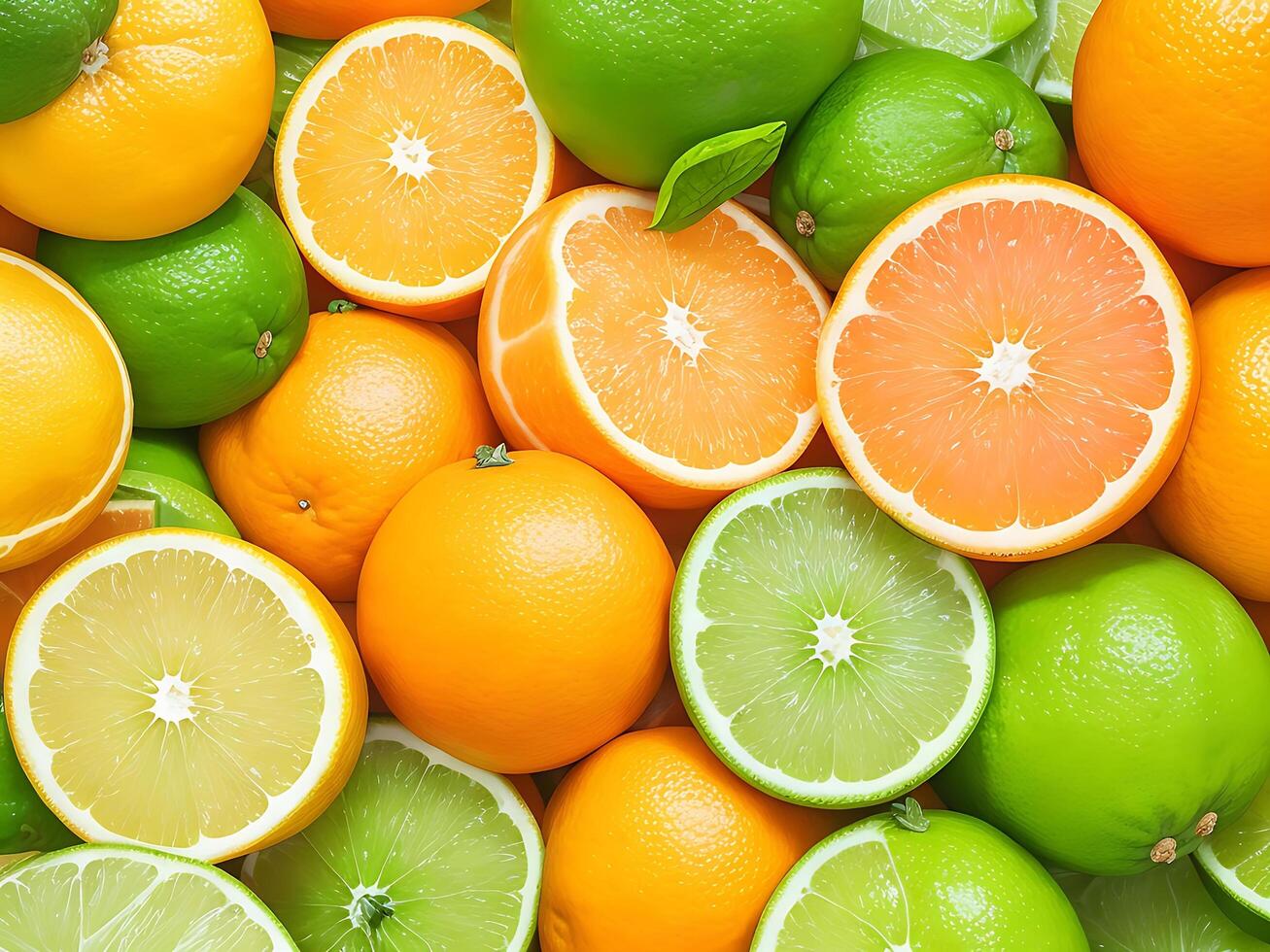 A group of citrus fruits including oranges lemons and other fruits photo