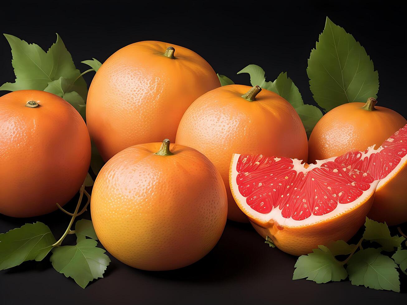 A group of citrus fruits including oranges lemons and other fruits photo