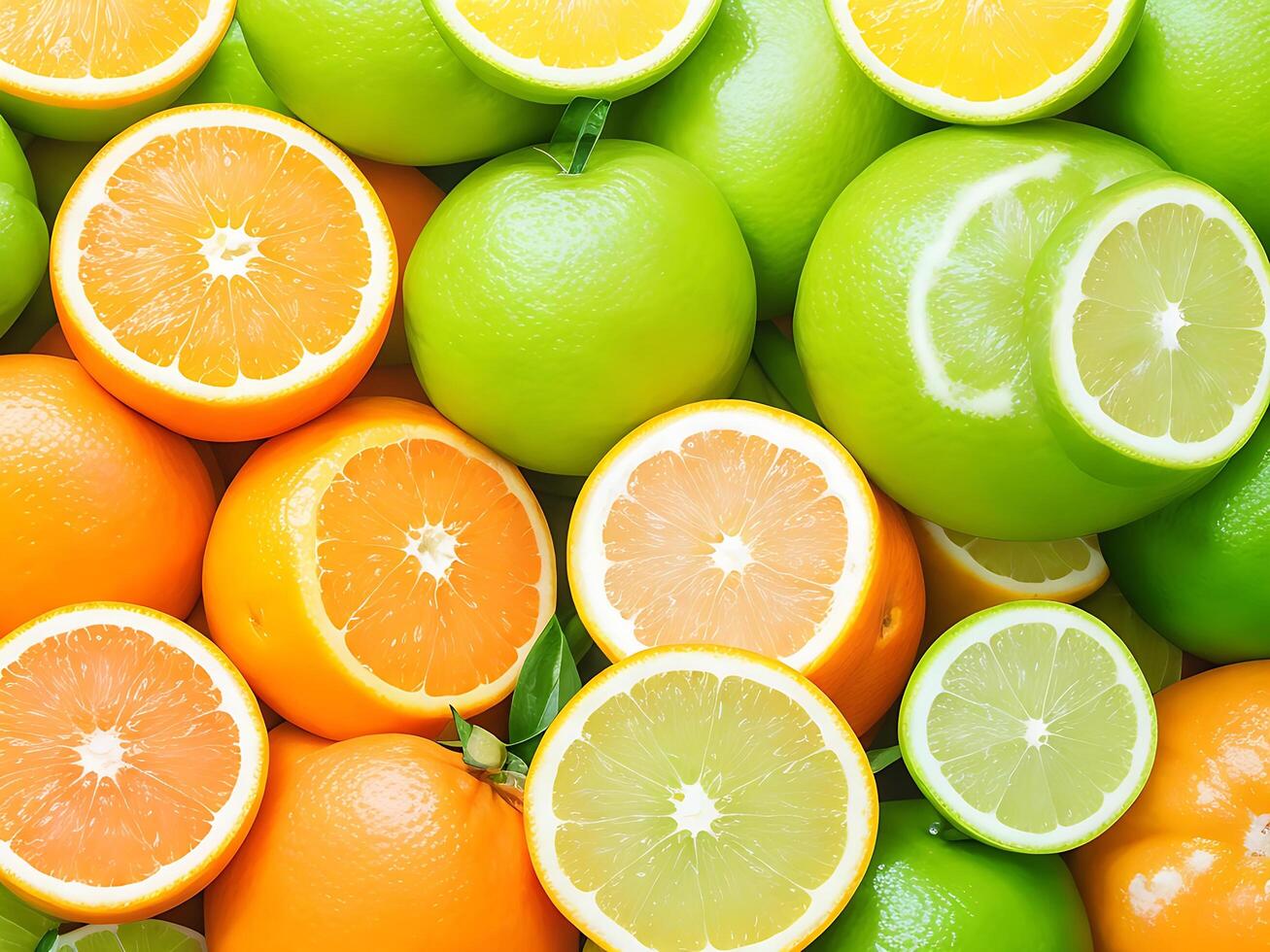 A group of citrus fruits including oranges lemons and other fruits photo