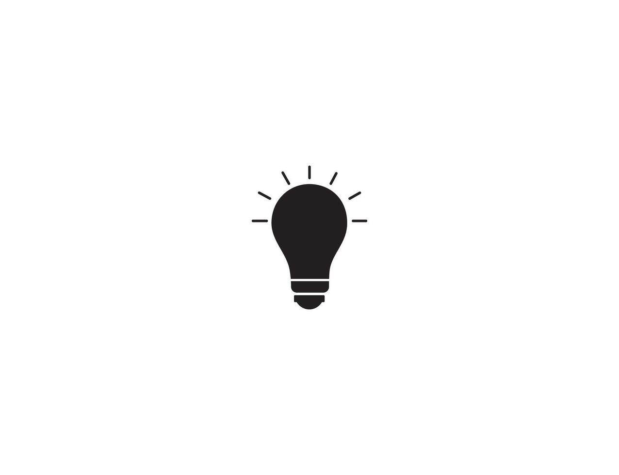Light bulb icon, Symbol of idea, creative, Lamp concept, isolated in modern simple flat design, illustration. vector