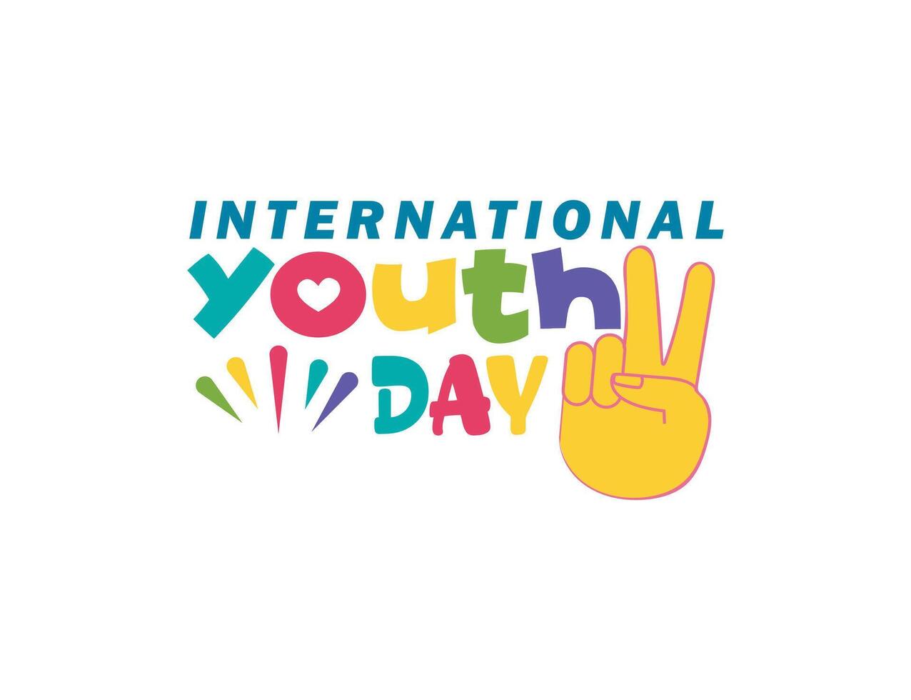 internacional juventud día , juventud día 12 agosto, ilustración. vector