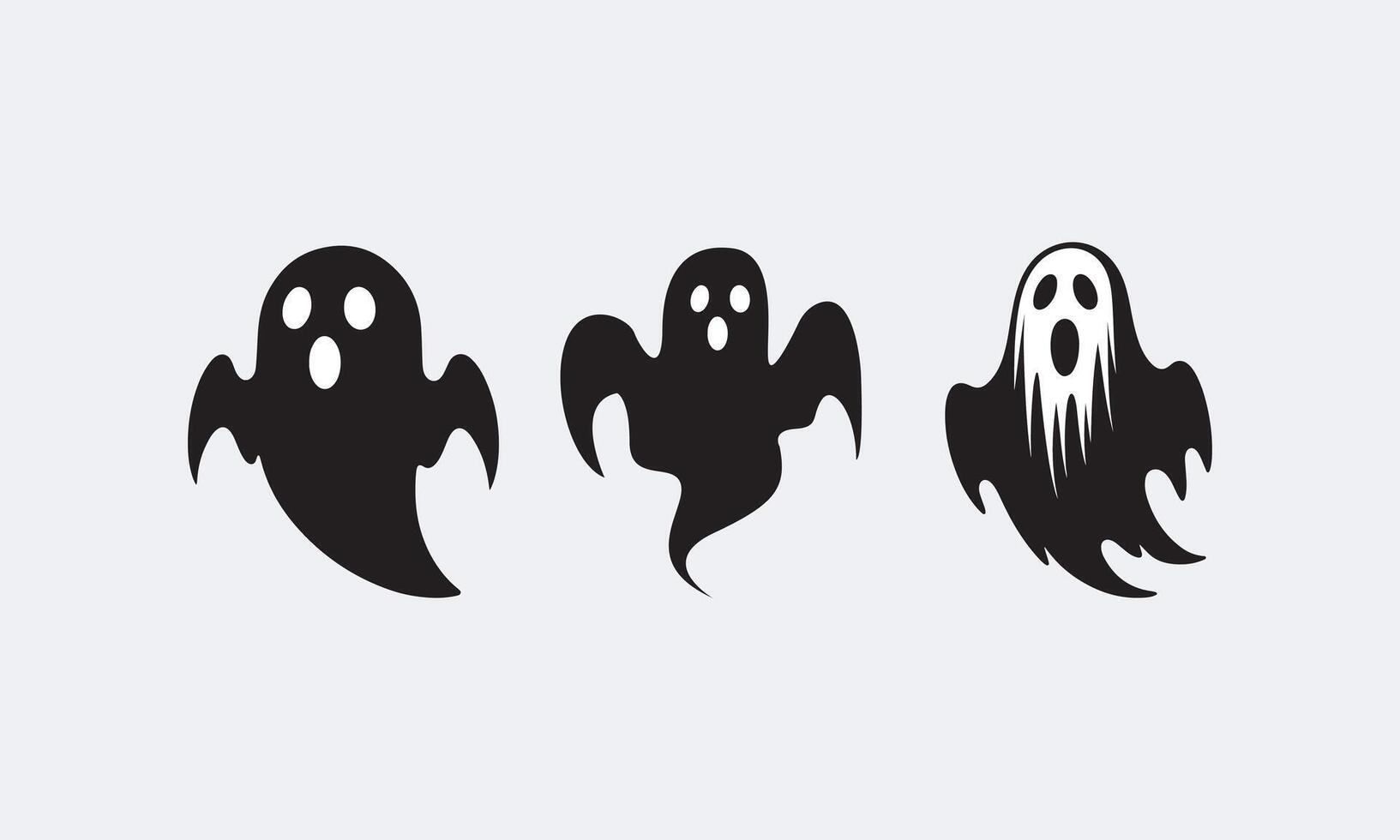 Helloween ghost design set vector