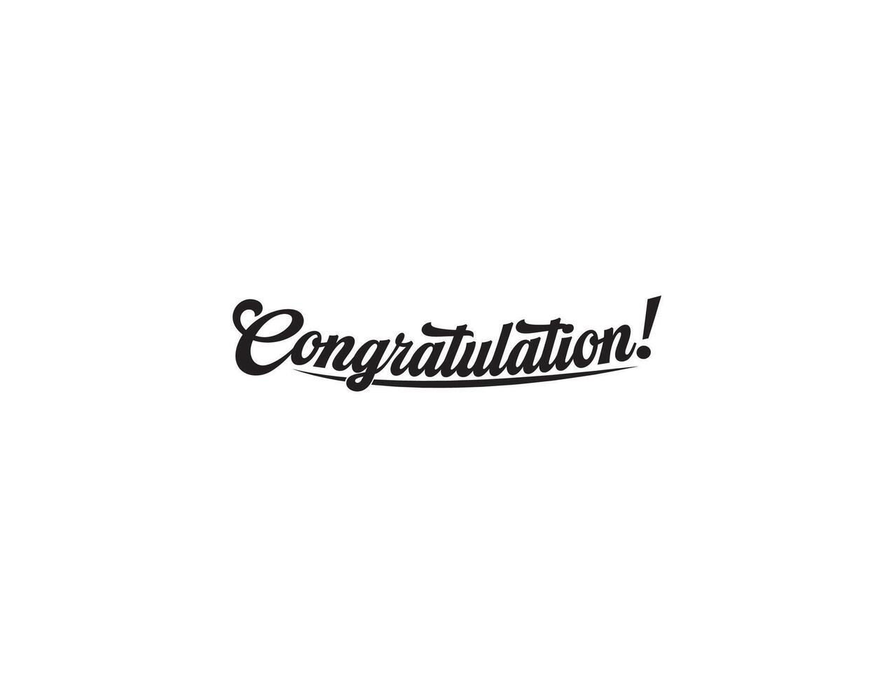 Congratulations calligraphy. Hand written text. Lettering. Calligraphic banner. Beautiful Calligraphy of Congratulations. Editable Illustration. vector