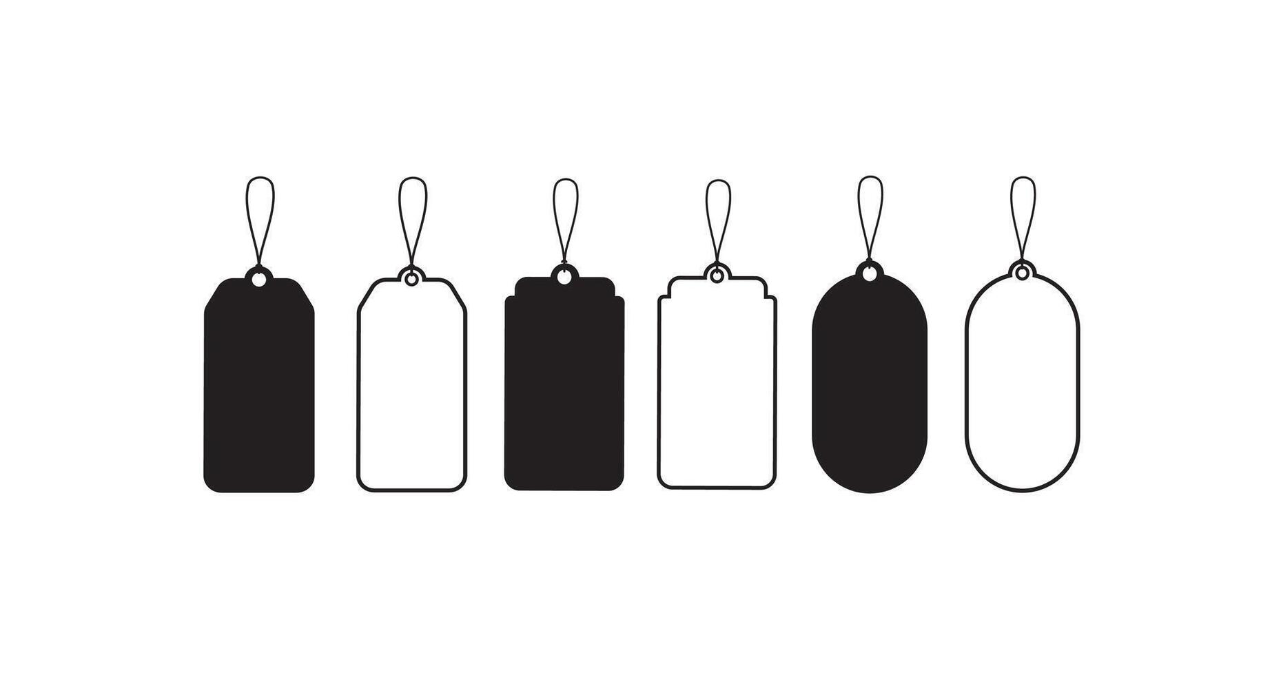 Price tag icon, Label Price Tag Icon Pictogram Isolated Set, discount coupon or shopping tag set. vector