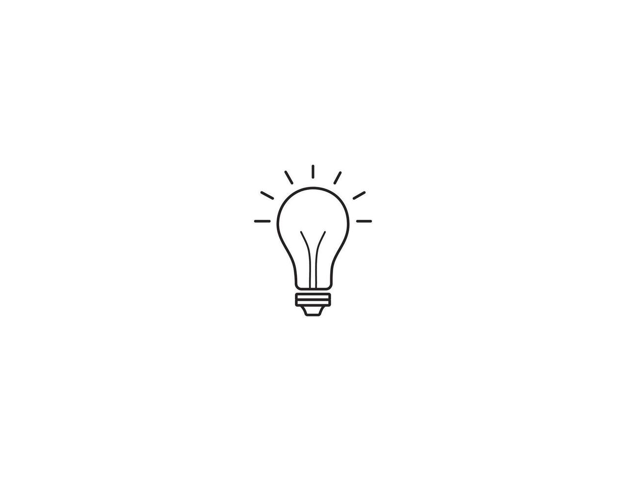 Light bulb icon, Symbol of idea, creative, Lamp concept, isolated in modern simple flat design, illustration. vector