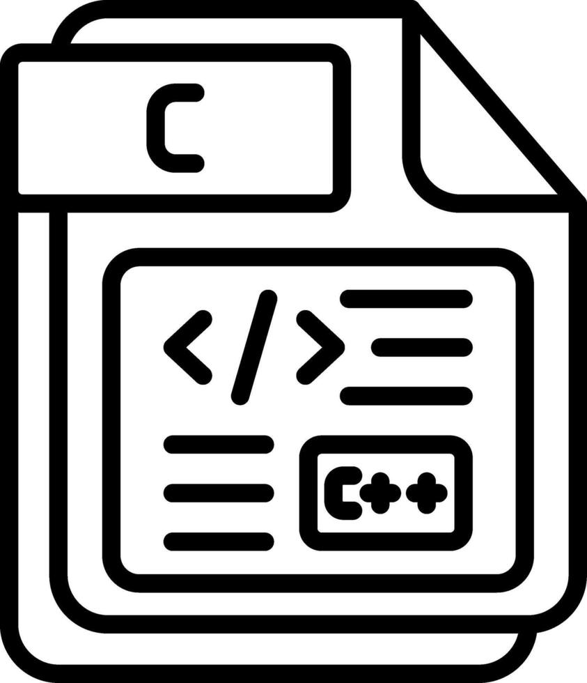 C Line Icon Design vector