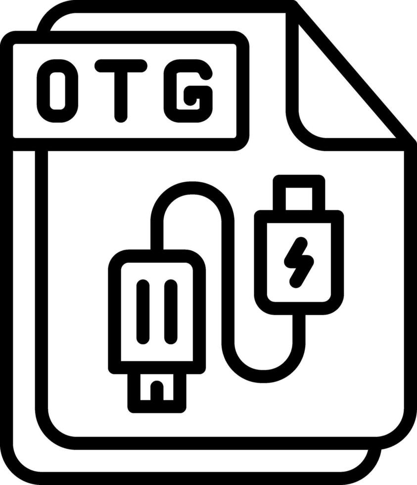 OTG Line Icon Design vector