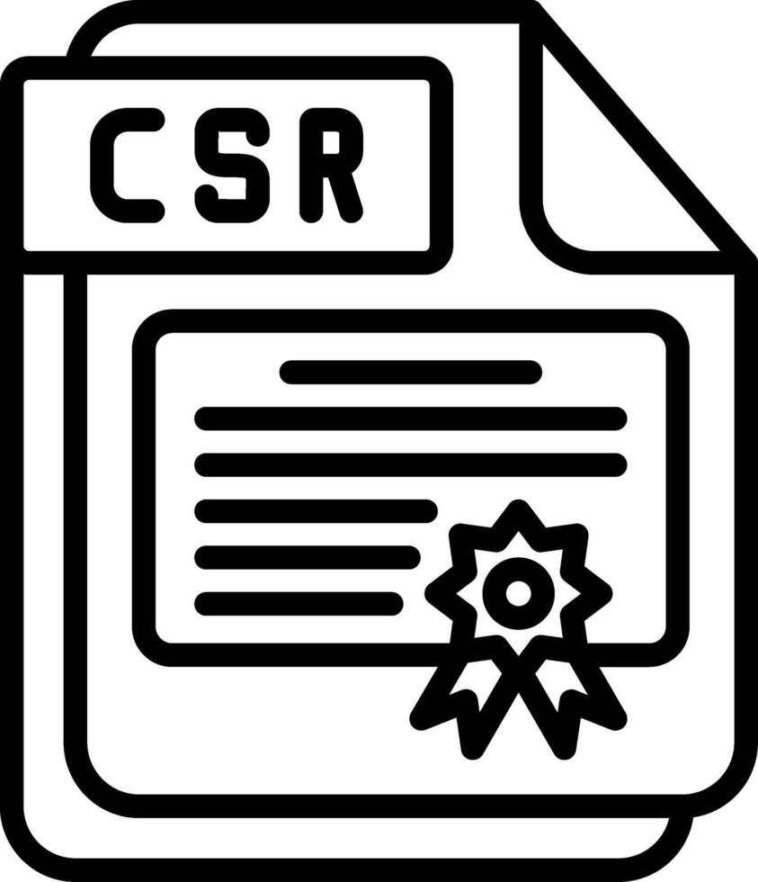 CSR Line Icon Design vector
